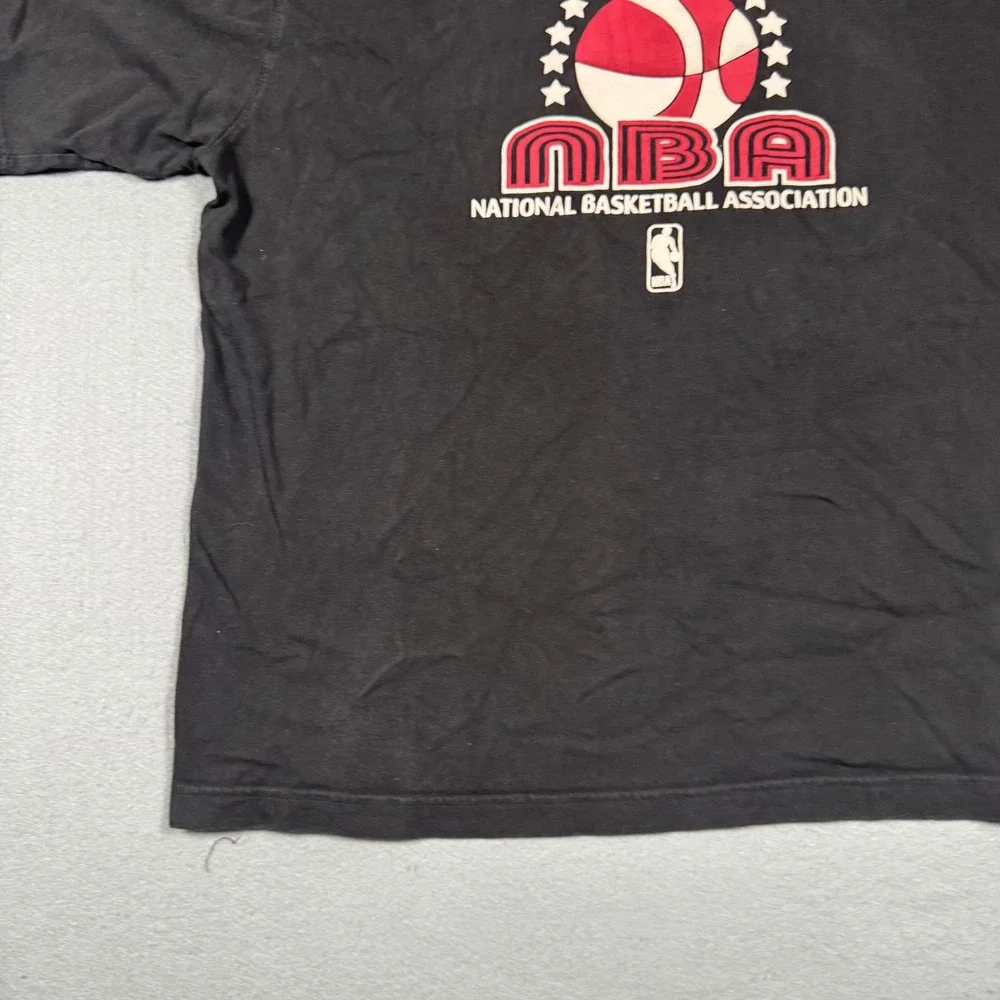Adidas NBA National Basketball Association Graphic T-Shirt Mens XL Black Vintage
